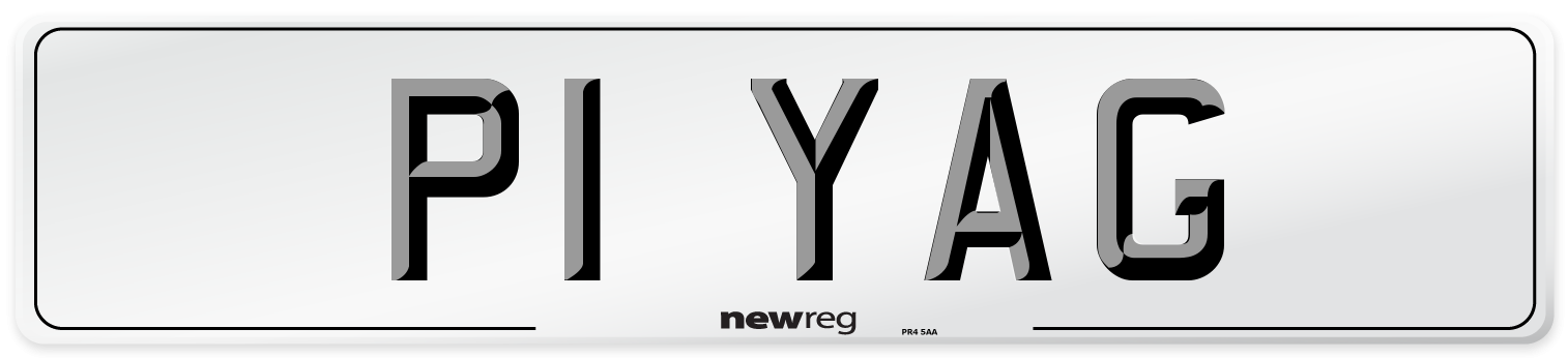 P1 YAG Number Plate from New Reg